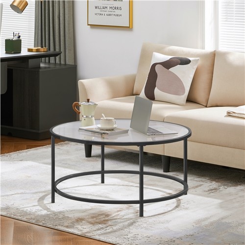 Modern coffee table round end - modern,