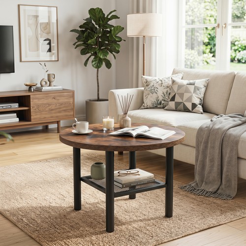 Round coffee table tier - coffee, table,