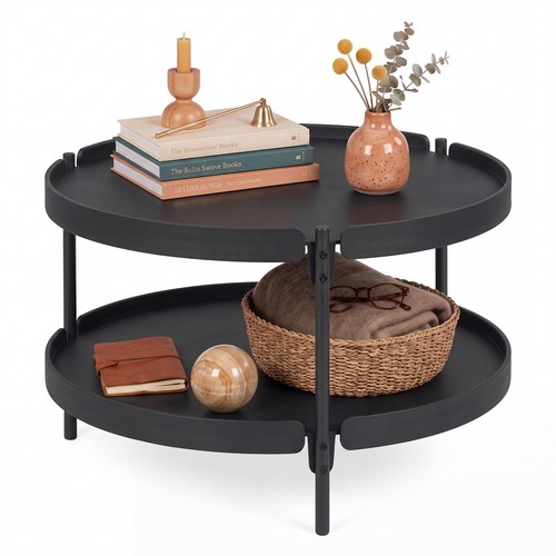 Tier round coffee table - 24", 2-tier