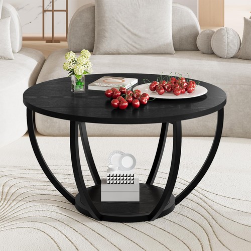 Round coffee table storage - 28",