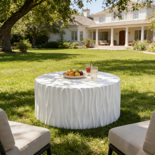 Round coffee table - coffee, modern
