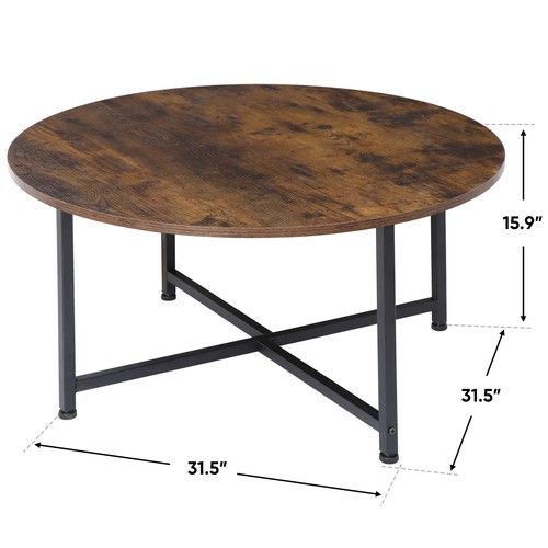 Round coffee table - coffee,