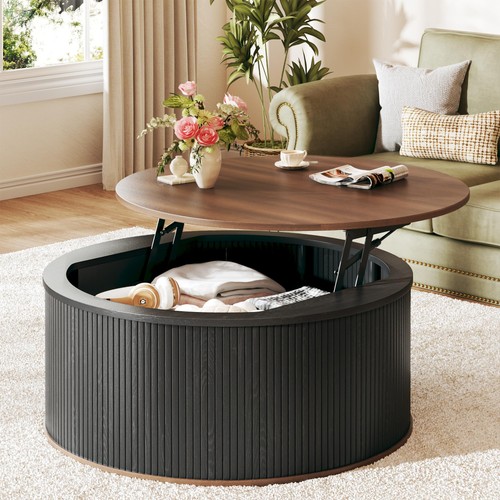 Round lift top coffee table - top,