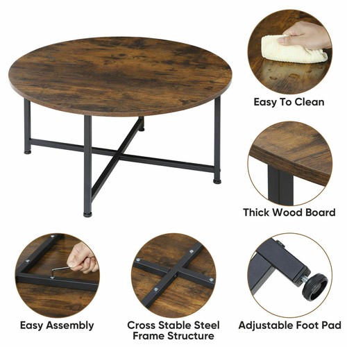 Round coffee table - coffee, 31.5"