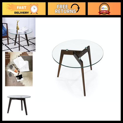 Round tempered glass coffee - glass,