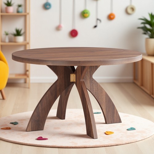Round coffee table modern - -,