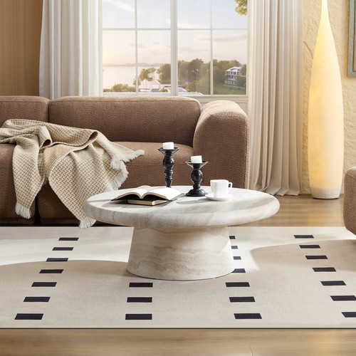 Modern round coffee table - round,