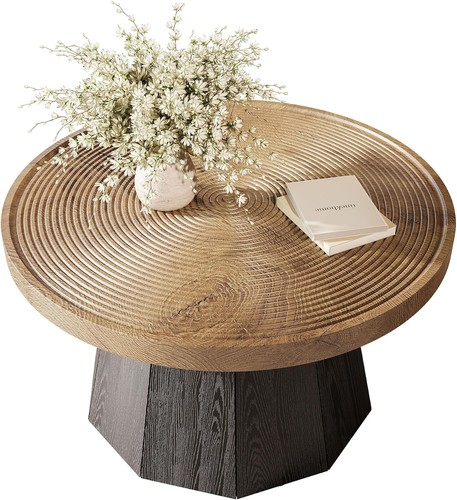 Round coffee table for living - round,