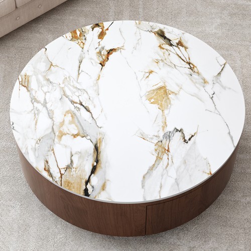 Round rustic coffee table 2 - round, table,