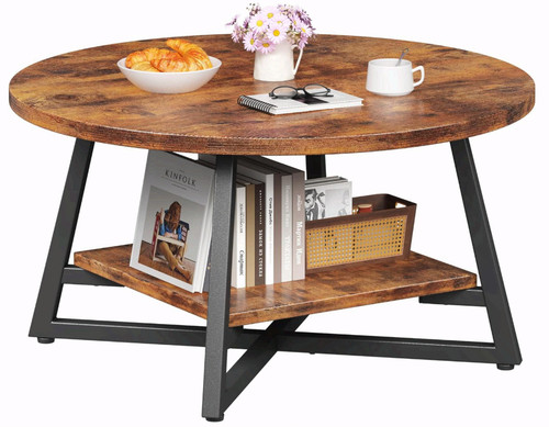 Round coffee table storage - round,