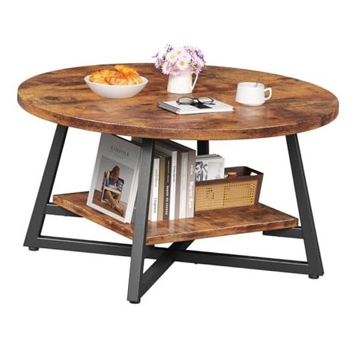 Round coffee table - coffee, small