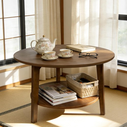 Round coffee table - round, with