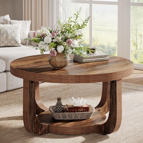 Round coffee table tier - coffee, table,