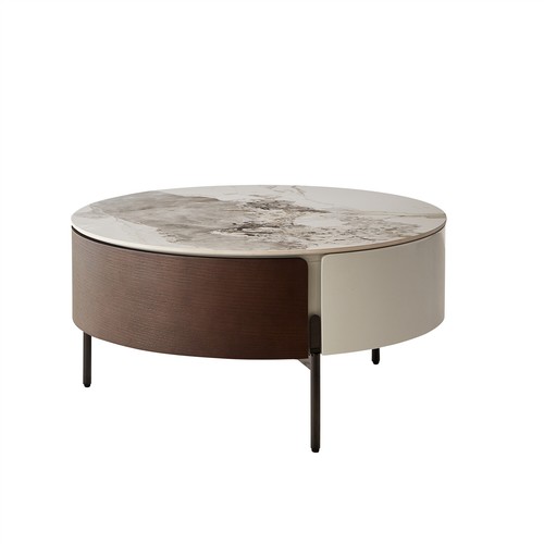 Modern round coffee table - round,