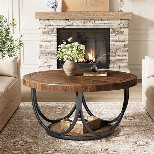 Round coffee table - round,