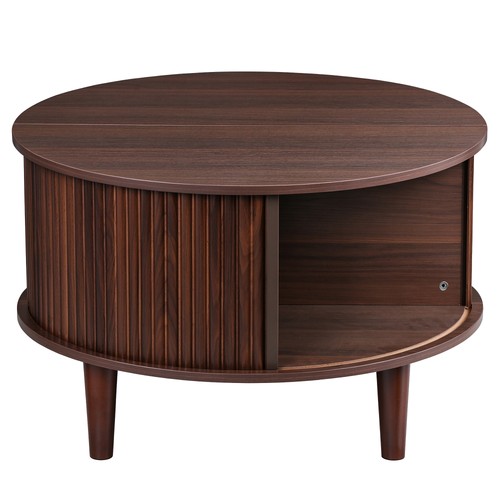 Round coffee table lift - coffee,