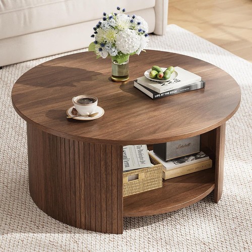 Round coffee table - round,