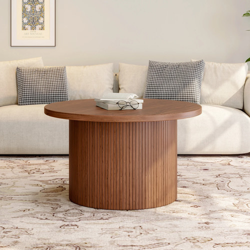 Round coffee table - coffee,