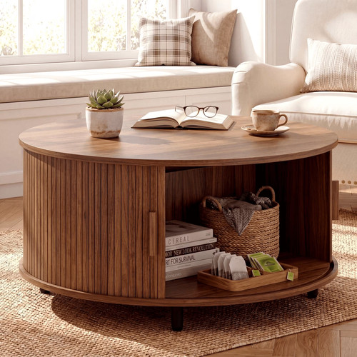 Round coffee table - round, with