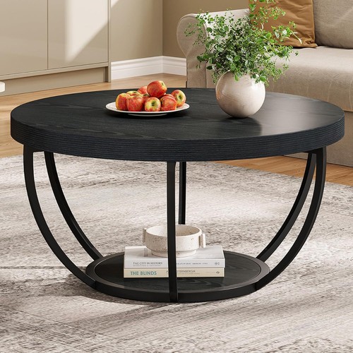 Round coffee table 7 - coffee, 31.7"