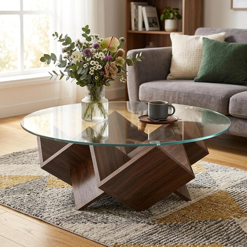 Inch round coffee table - inch,
