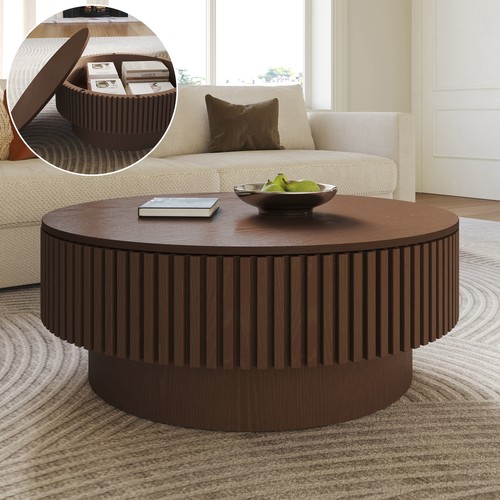 Round coffee table retro - round,