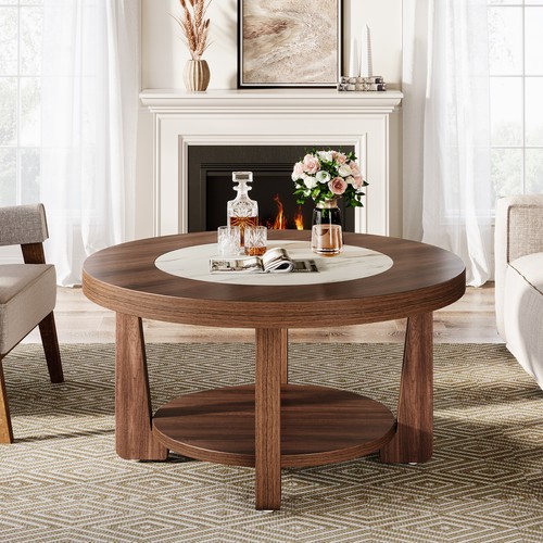 Round coffee table for living - coffee,
