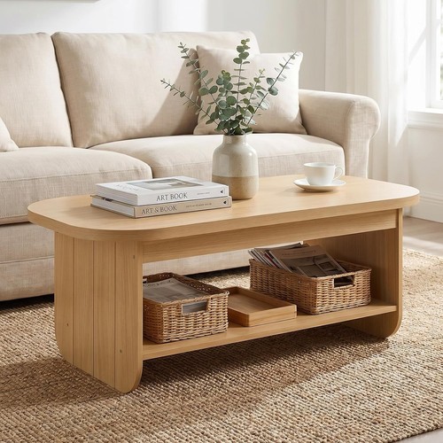 Oval coffee table mid - coffee,
