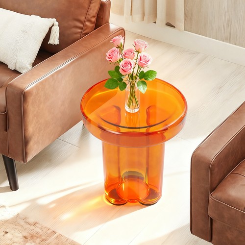 Round glass end - end, table