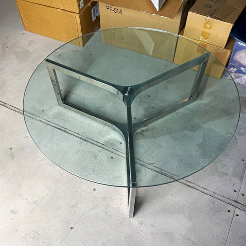 Round glass top - coffee, table