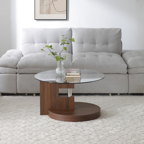 Modern round coffee table - round,
