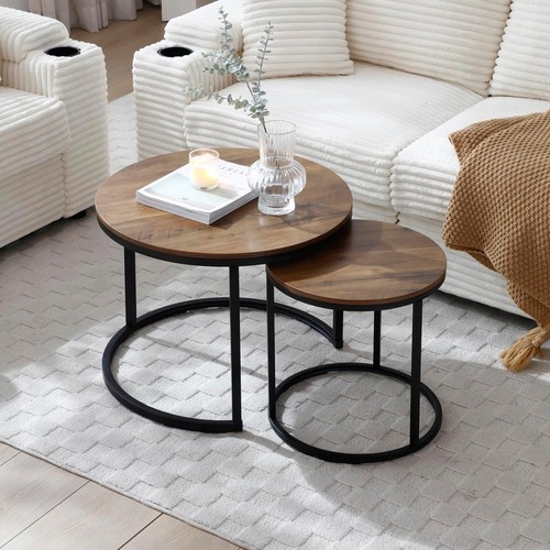 Modern round nesting coffee - modern,