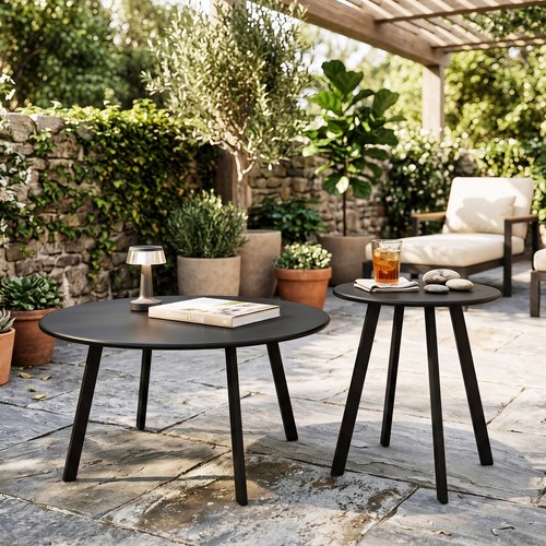 Piece round coffee table - coffee,