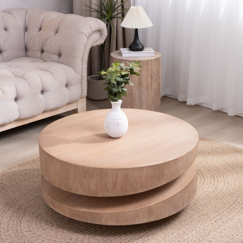 Modern round wood - modern, coffee