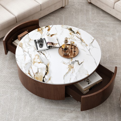 Rustic round coffee - rustic, with