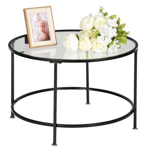 Modern round glass - round, coffee